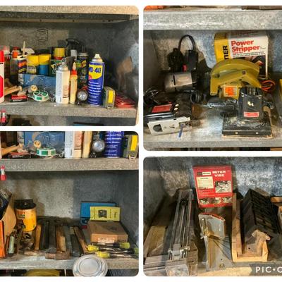Assorted Tools & Useful Home Chemicals