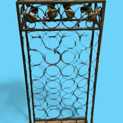 Wire Rack & Marble Wine Bottle Holder