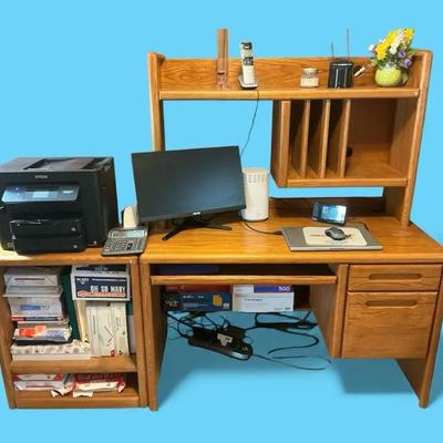 Retro 1980's Desk & Printer Stand