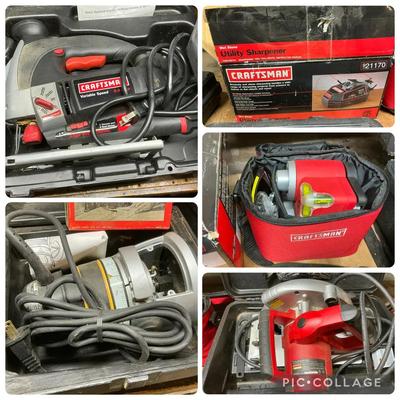 Craftsman Scroll Saw, Router, Wet Stone, Circular Saw, & More