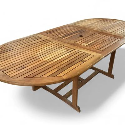 Vifah Teak Table (Built In Leaf)
