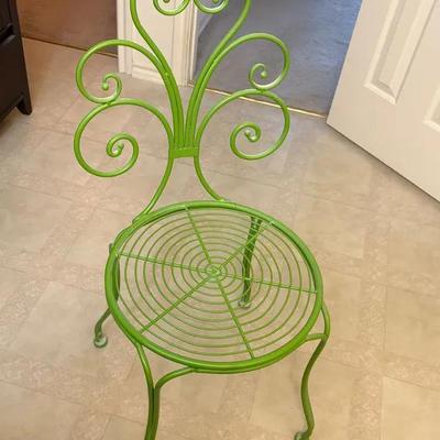 Bathroom Vanity Height Painted Metal Chair