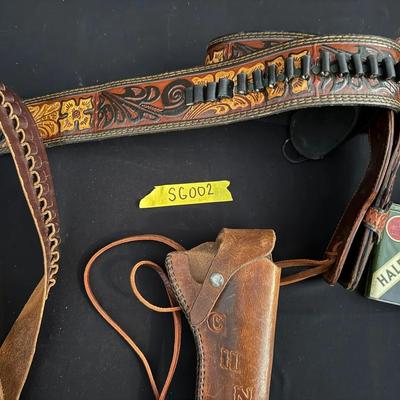 Leather Cartridge Belts & Holster 
