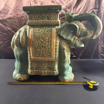 Ceramic Elephant Garden Stool