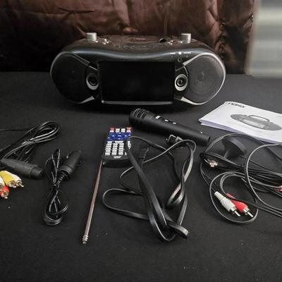 Naxa NDL-287 7-inch Bluetooth DVD Boombox with TV