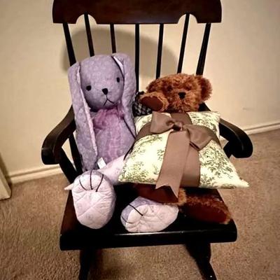 Rocking Chair & Stuffed Toys