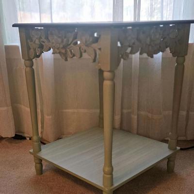 Painted Wood End Table