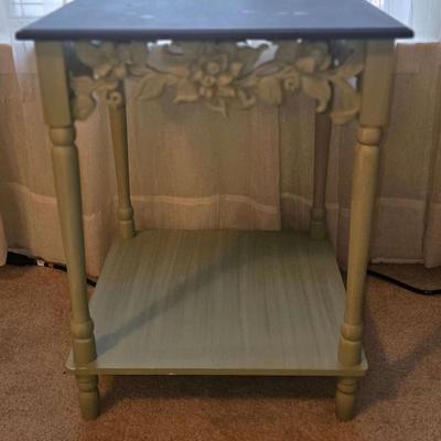 Painted Wood End Table
