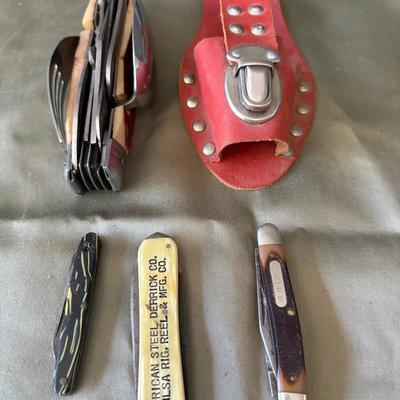 Vintage Pocket Knives + Multi-Tool Camping Knife 