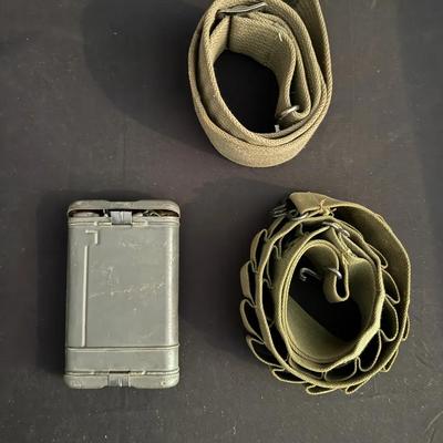 Military Canvas Belts + Gun Cleaning Kit 