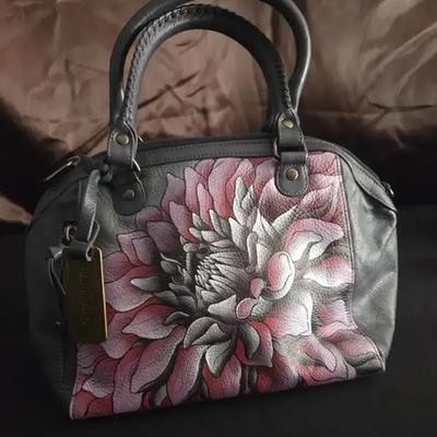 Anuschka Handpainted Leather Satchel