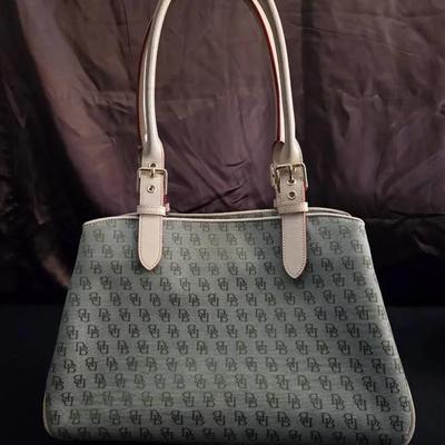 Dooney & Bourke Signature Monogram Buckle Satchel