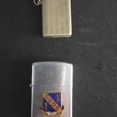 Rothco Brushed Chrome Lighter + Vintage Fire Starter