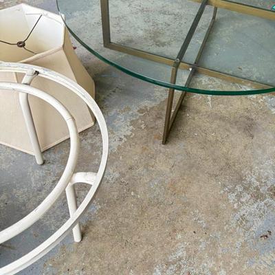 Glass round table & table base