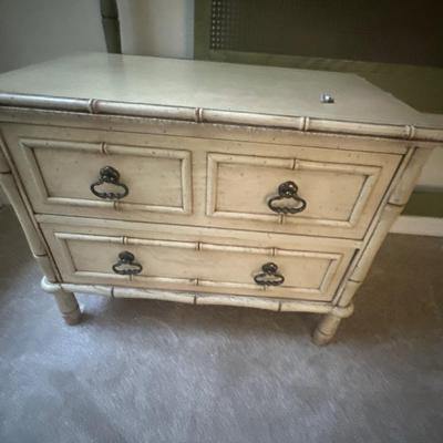 Vintage faux bamboo nightstand