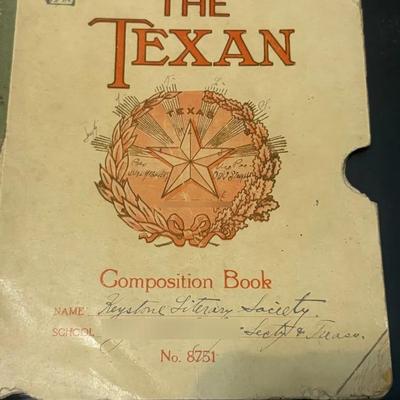 1919–1920 Keystone Literary Society Composition Book – Texas High School Handwritten Records