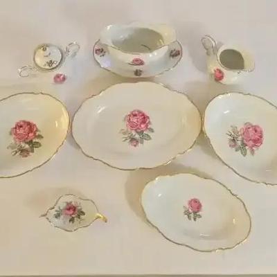 Vintage China serving dishes in "The Dundee" pattern by Hutschenreuther Selb