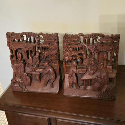 Vintage oriental bookends
