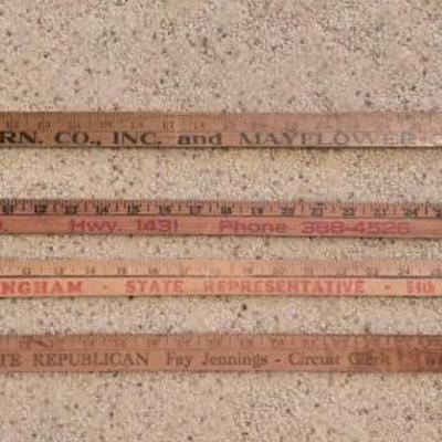 Sale Photo Thumbnail #84: Vintage advertising yard sticks
