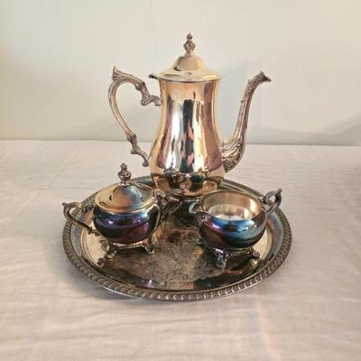 Sale Photo Thumbnail #83: International silver tea set