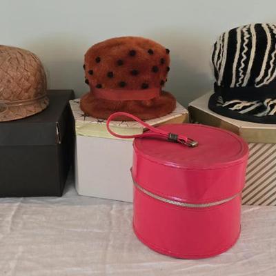 Sale Photo Thumbnail #54: Vintage hats and hat boxes. 
See brands in the following photos.