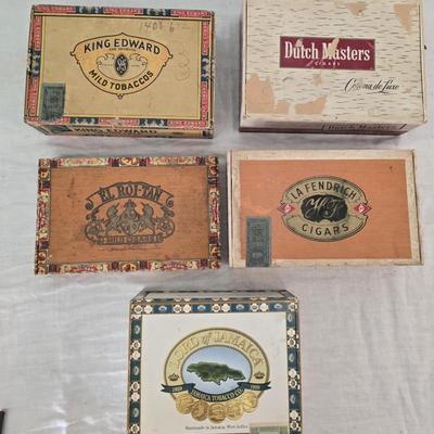 Sale Photo Thumbnail #76: Vintage cigar boxes