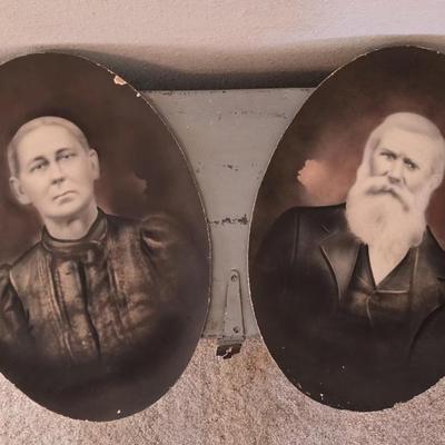Sale Photo Thumbnail #99: Antique oval photos. No frames.