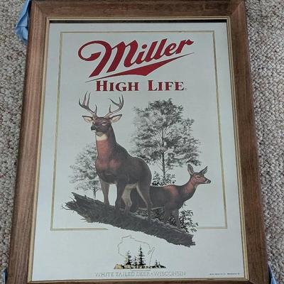 Miller High Life Wisconsin White Tailed Deer Mirror 