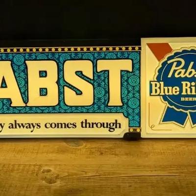 Pabst Blue Ribbon Lighted Sign