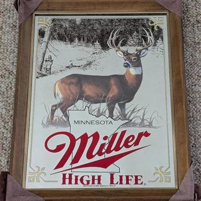 Miller High Life Minnesota Buck Mirror 