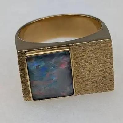 Australian Opal 14K Gold Ring