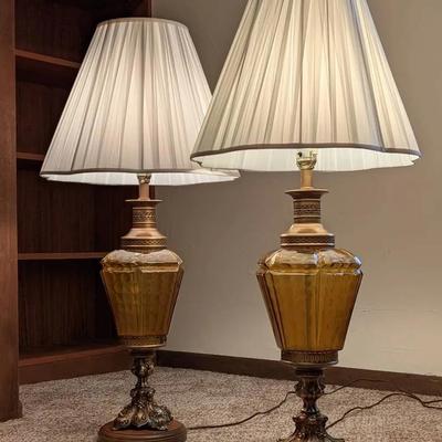 Tuscan Style Hollywood Regency Lamps 