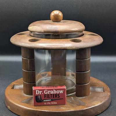 Duk-It Pipe Stand and Glass Humidor