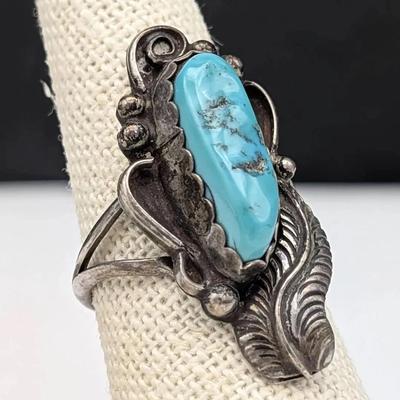 Signed A. Lee Navajo Sterling Ring 