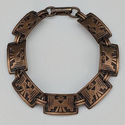 Copper Thunderbird Panel Bracelet 