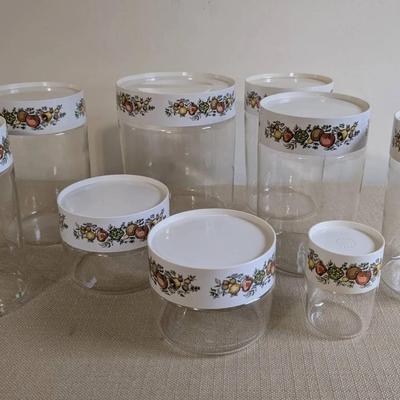 1970's Pyrex Spice of Life Canisters