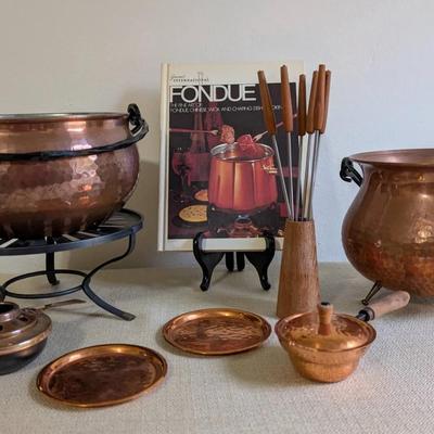 Hammered Copper Fondue Pot and More