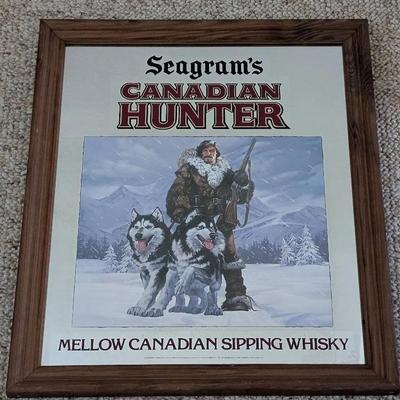 Seagram's Canadian Hunter Whisky Mirror 