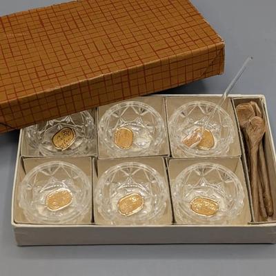 Bohemia Glass Salt Cellar Set