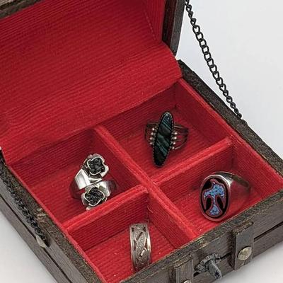 Wooden Chest and Rings