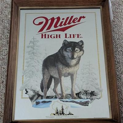 Miller High Life Wisconsin Wolf Mirror 
