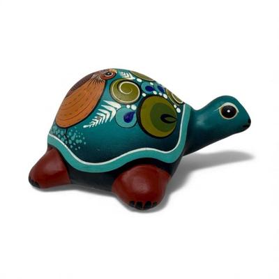 E. Regin Mexican Pottery Turtle – Hand Painted Folk Art	