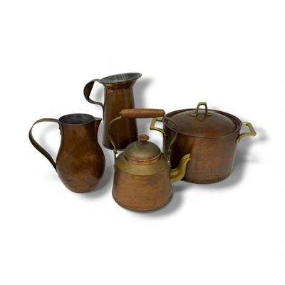 Copper & Brass Cookware Lot – Revere, Meersburg, Old Dutch	