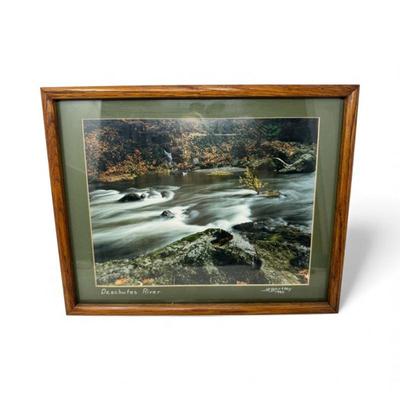J.R. Bartley 1990 “Deschutes River” Framed Nature Photograph	