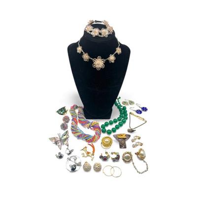 Mixed Jewelry Lot – Sterling, 14K, Mexico, Sorrento & Vintage Pieces	