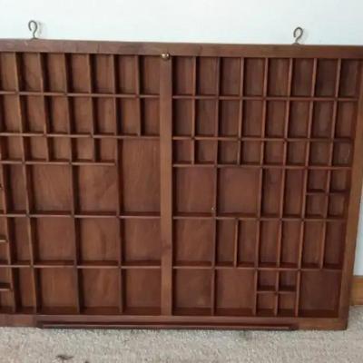 Vintage Printer’s Drawer Display Case – Inspired by Antique Type Cases (Mid-20th Century)

