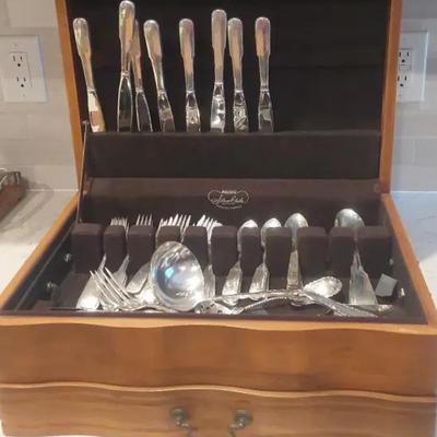 Georgian Sterling Silver Fiddle-Handle Spoons – Birmingham 1814, John Law & Others 
