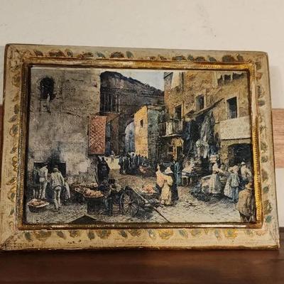 Mid-20th Century Reproduction of E. Roesler Franz “Roma Sparita” Scene
