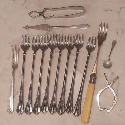Heirloom Sterling Silver Seafood & Appetizer Forks & Others 