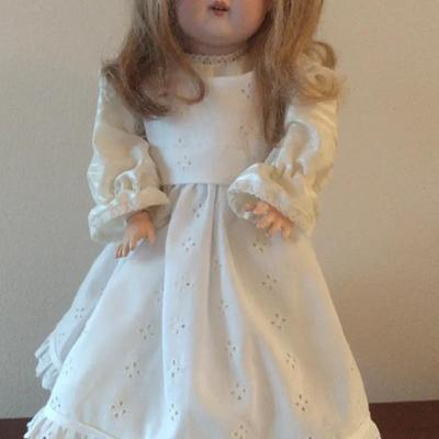 German Bisque Head Doll – Marked "Germany 21 ½" (Early 1900s)
